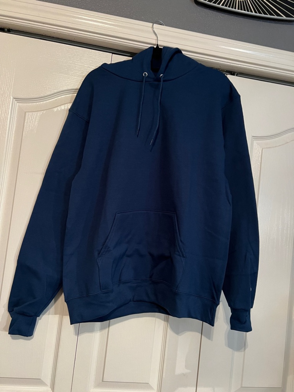 Champion Navy Hoodie Men’s Large Pullover Sweatshirt Classic Logo - Picture 3 of 9